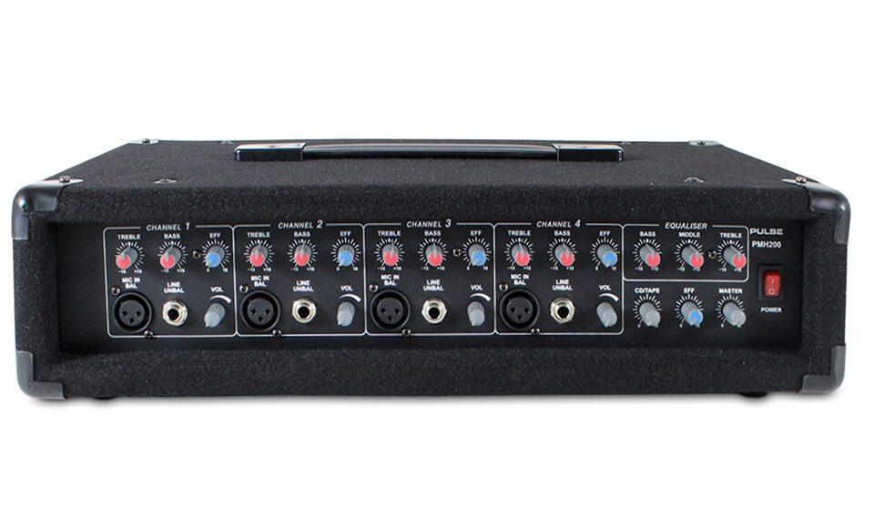 Pulse PMH200 4 Channel 200w (peak) Powered Mixer Amplifier Portogram